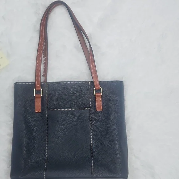 Dooney & Bourke Navy and Brown Tote MINT CONDITION, NEVER USED - Picture 5 of 7